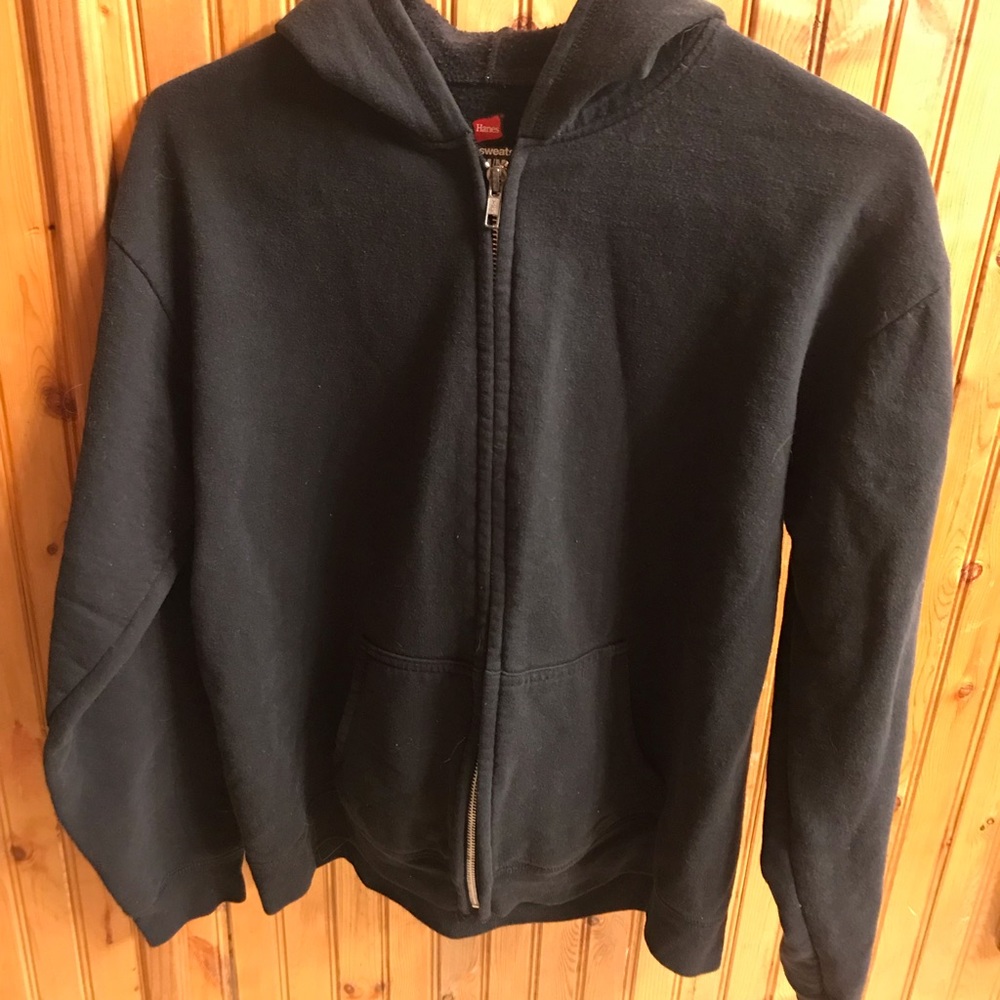 Hanes M black hoodie
